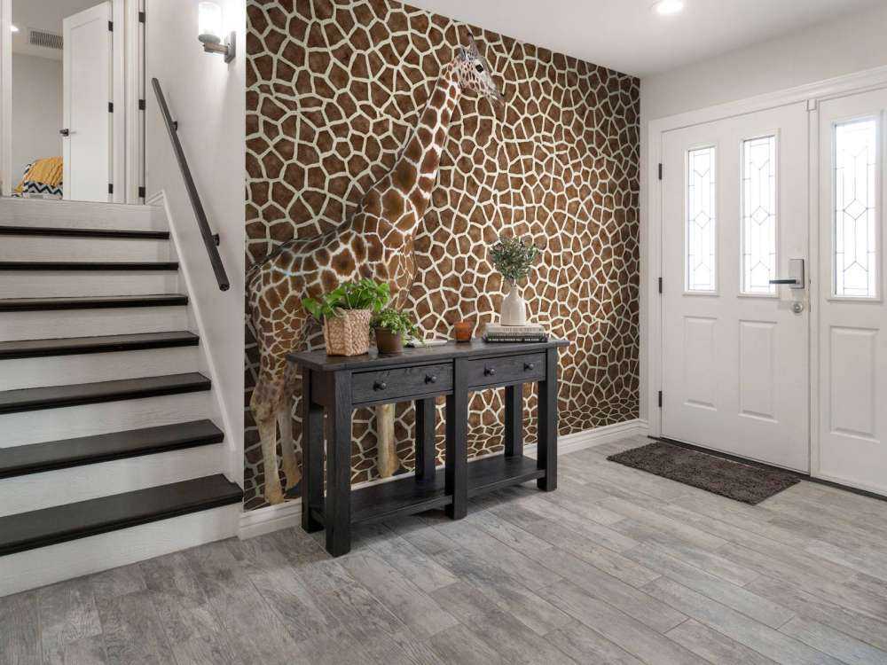 Gecamoufleerde giraffe