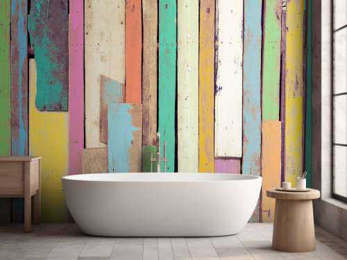 Gekleurd sloop hout