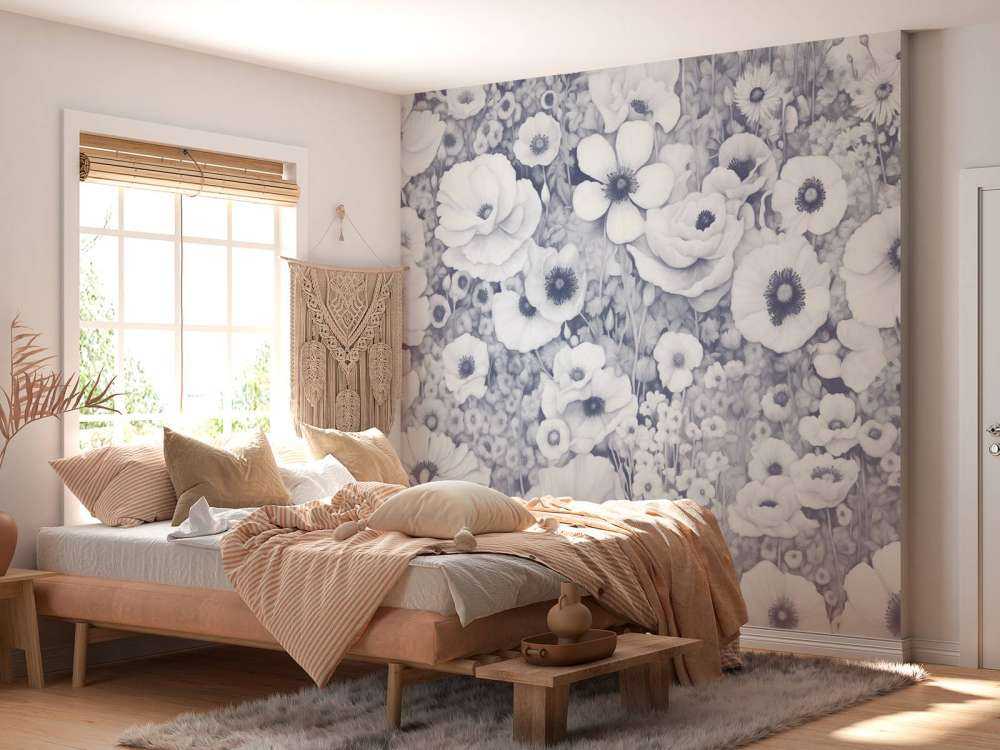 Poppy Tale Monochrome Bue