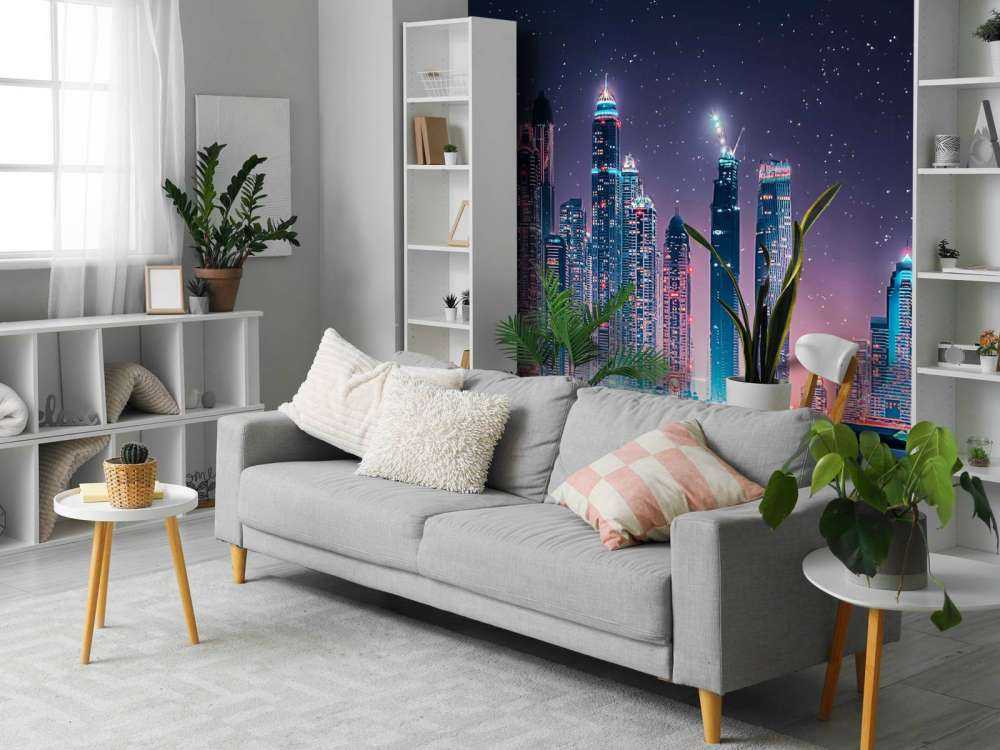 Nachtlicht boven de skyline