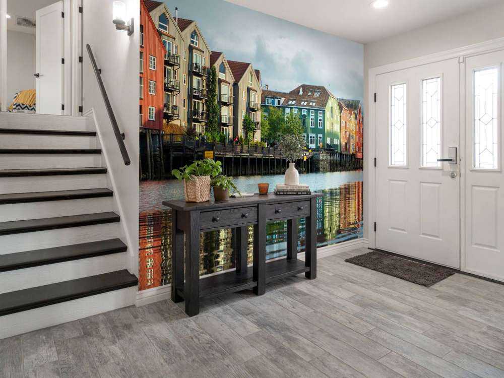 Kleurrijke Huizen Aan Waterkant