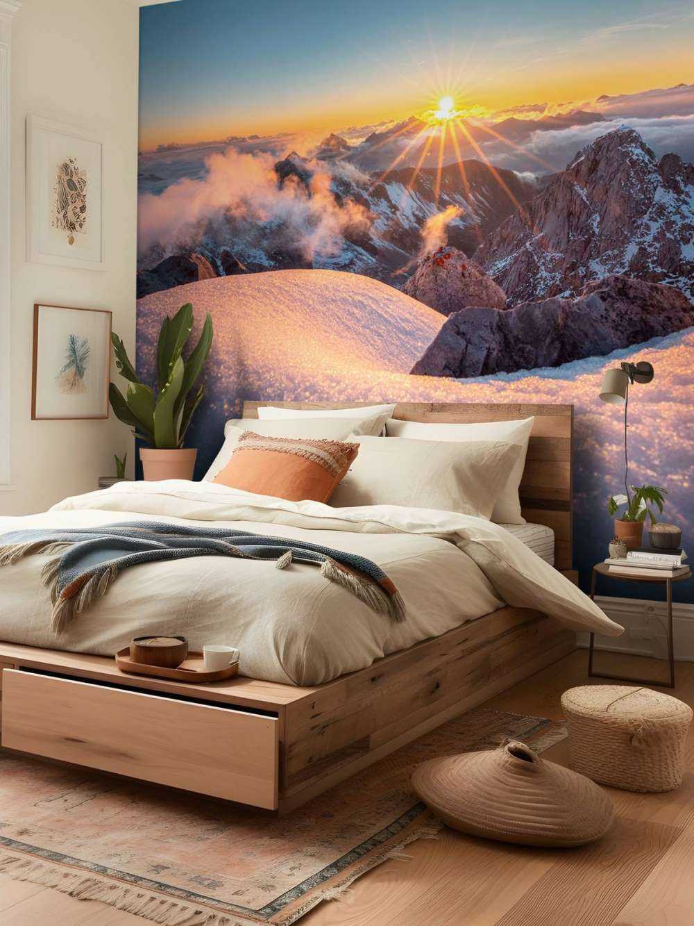 Gouden Zon Over Bergtoppen