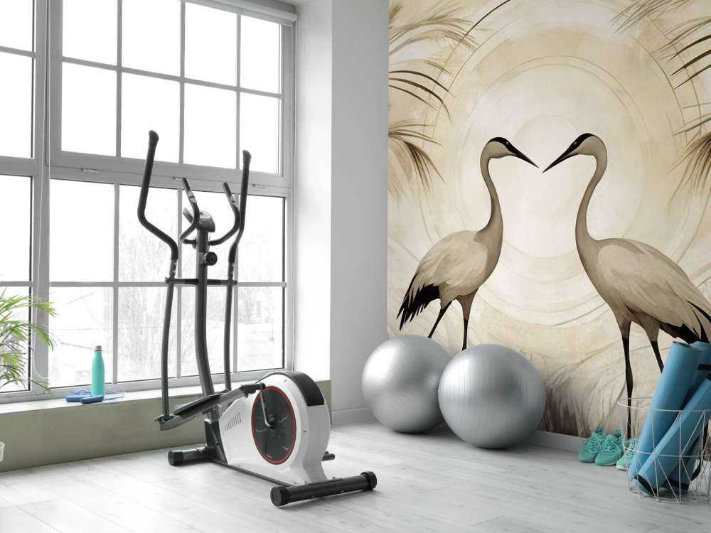 Cranes at Sunset Taupe