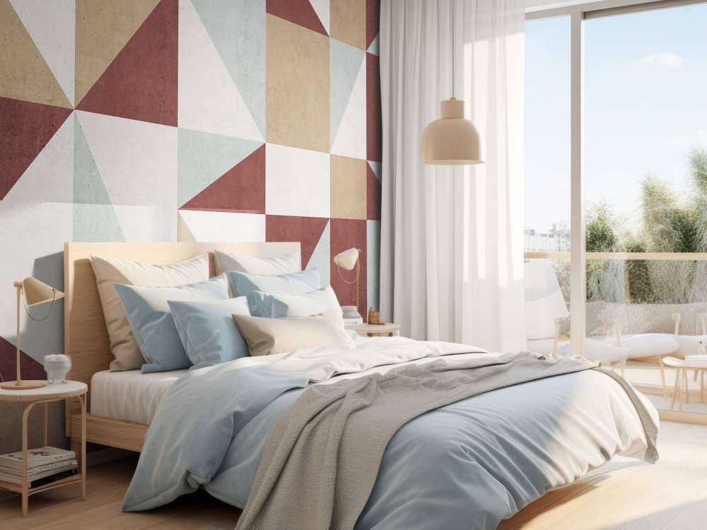 Geometrische vlakken in retrokleuren