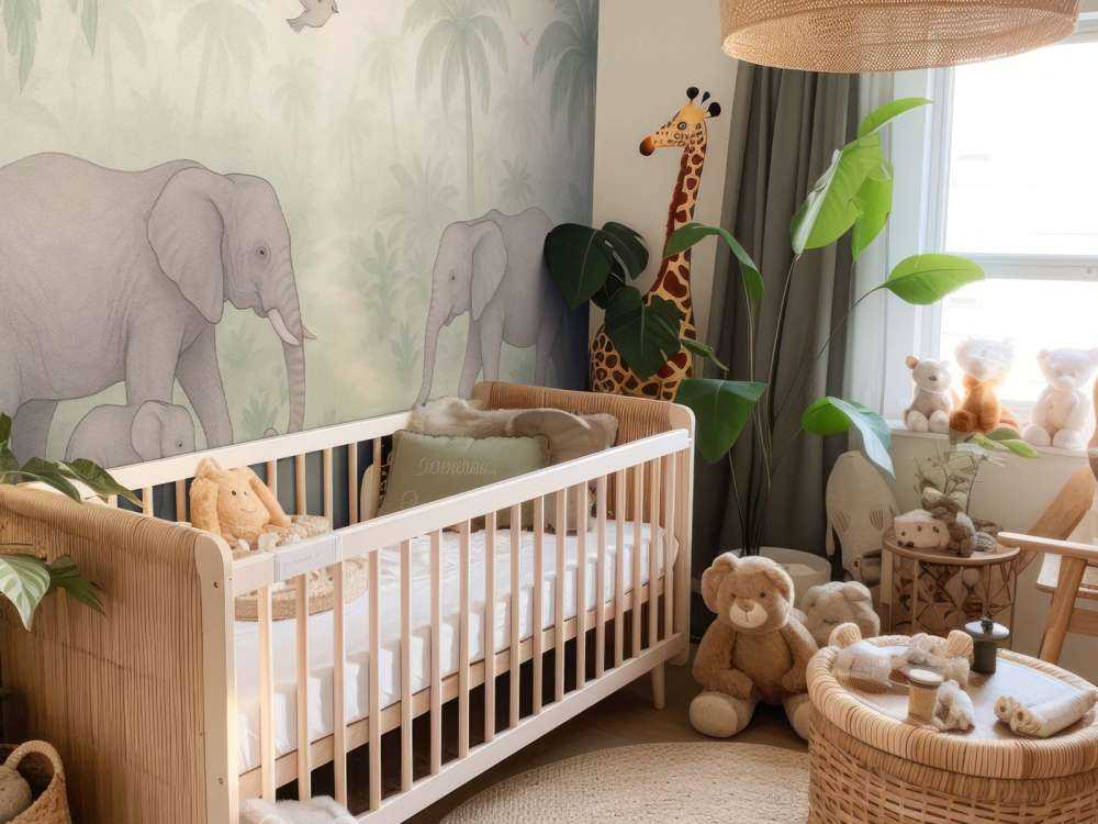 Olifantenwandeling tussen tropenbloemen