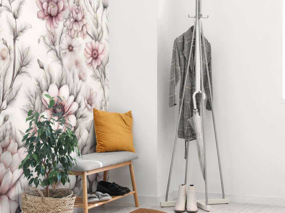 Floral romantic wall Pink