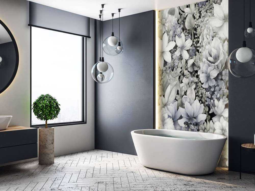 Flower festivalSEAMLESS Black