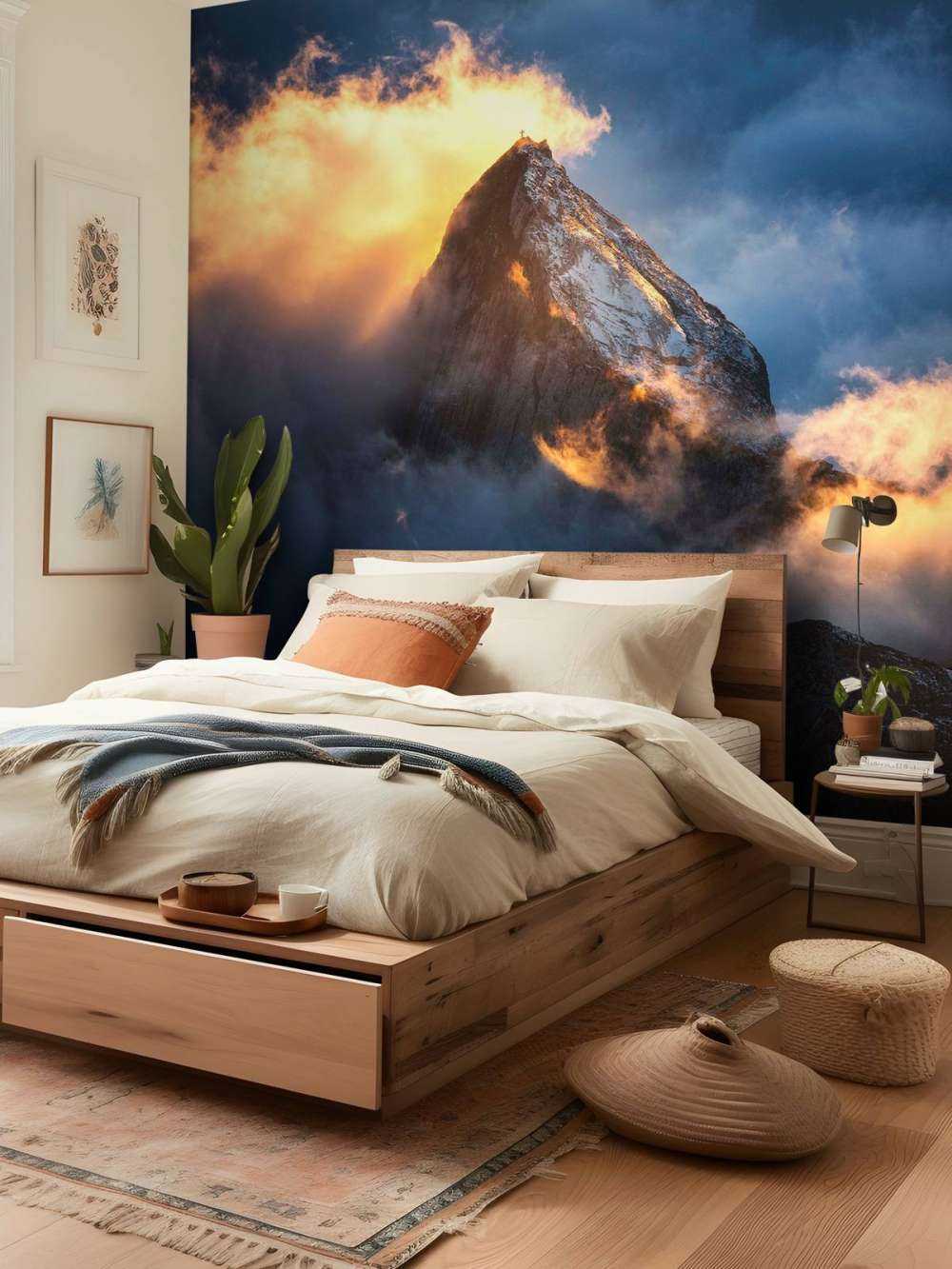 Bergkruis in vurige nevel