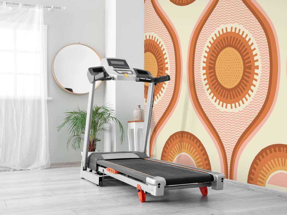 Warme zonnespiralen in retrostijl