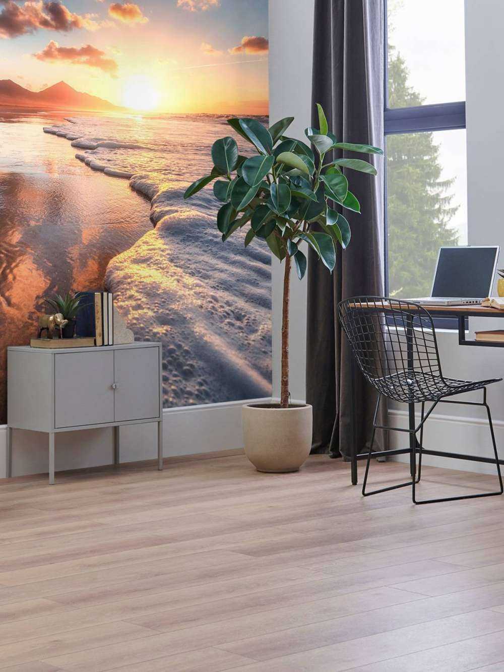 Gouden Zonsondergang Aan Zee