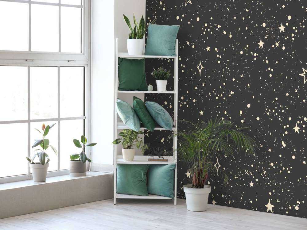 Sprankelende sterren in nachtlicht