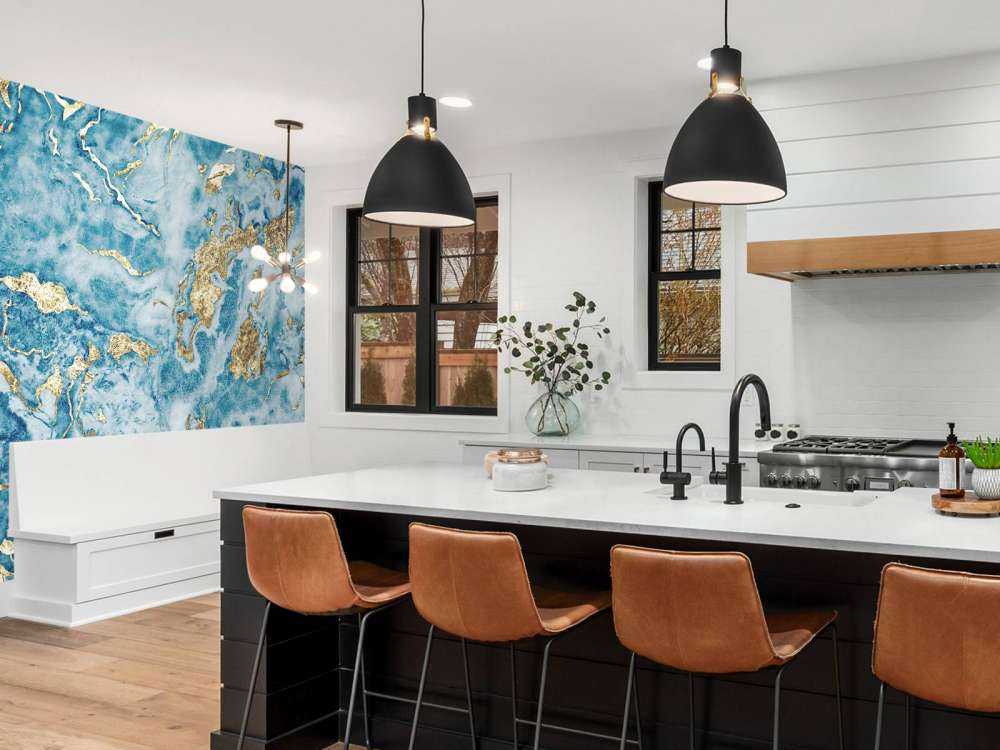 Goud-blauwe structuur