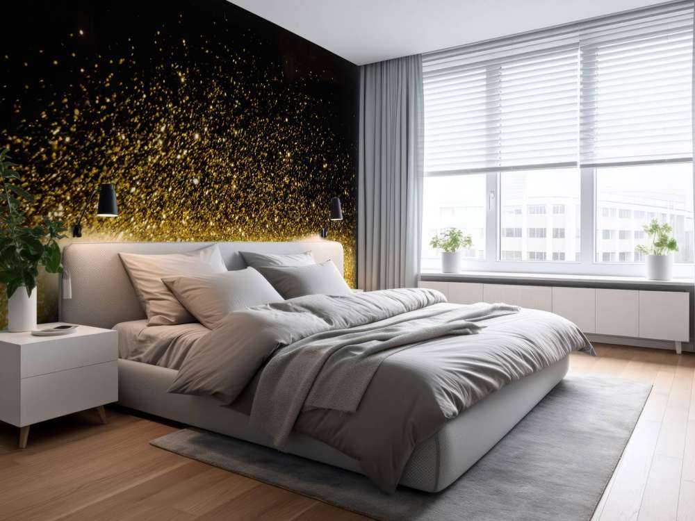 Gouden glitters met een zwarte achtergrond