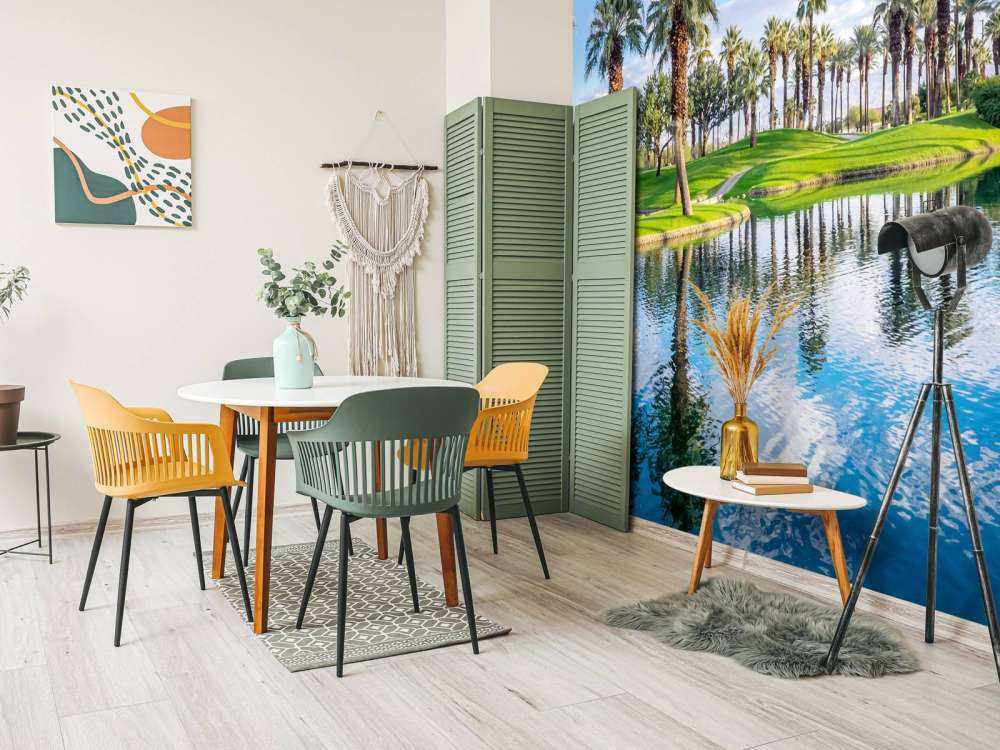 Palmbomen op een golfbaan