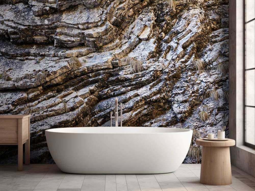 Close-up kalkstenen rots