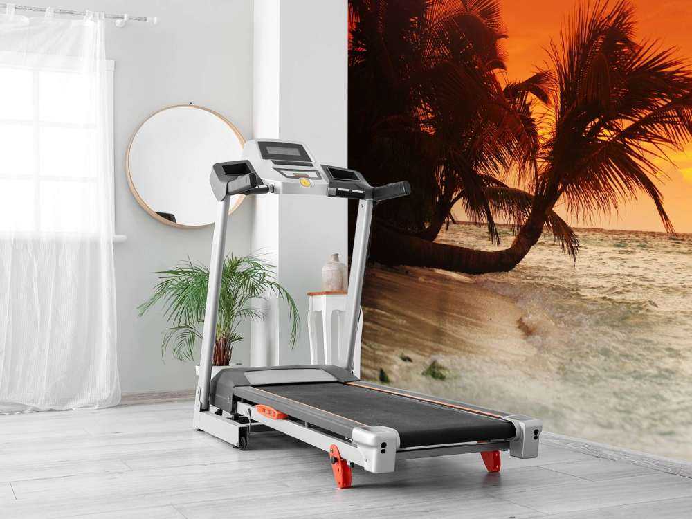 Palmbomen met een rode lucht