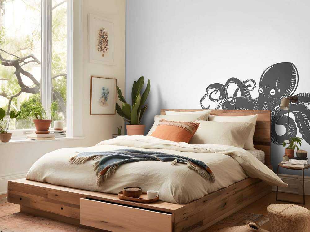 Octopus met een witte achtergrond