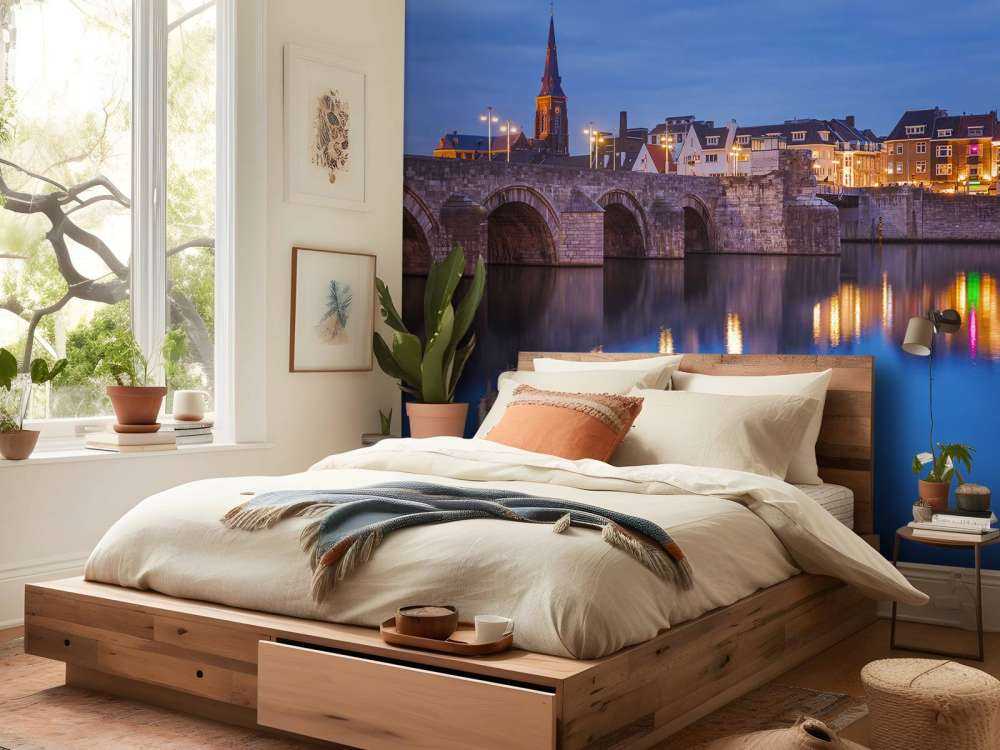 Sint Servaasbrug in de avond