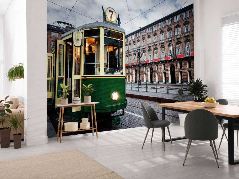 Groene tram in Turijn