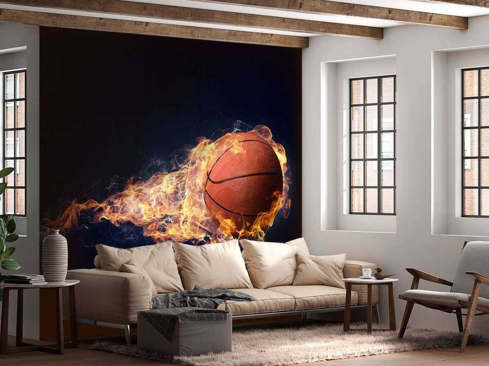 Brandende basketbal
