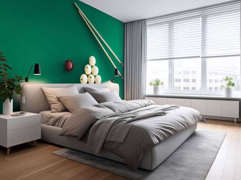 Pooltafel van bovenaf