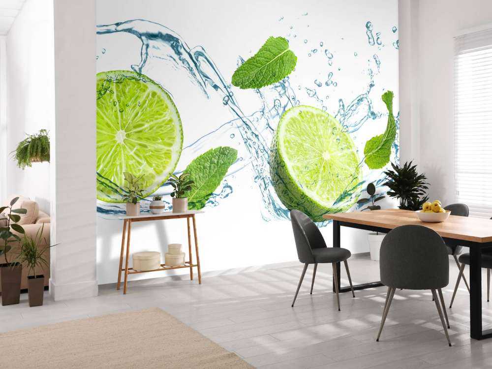 Water met limoen en munt