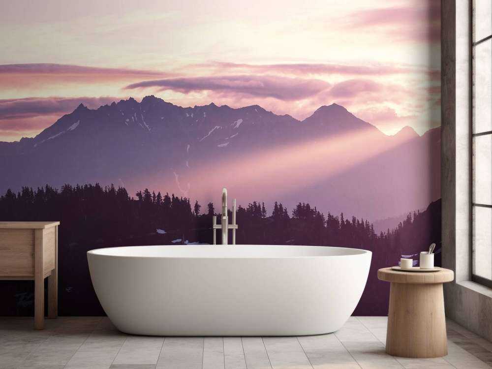 Berglandschap in de vroege ochtend