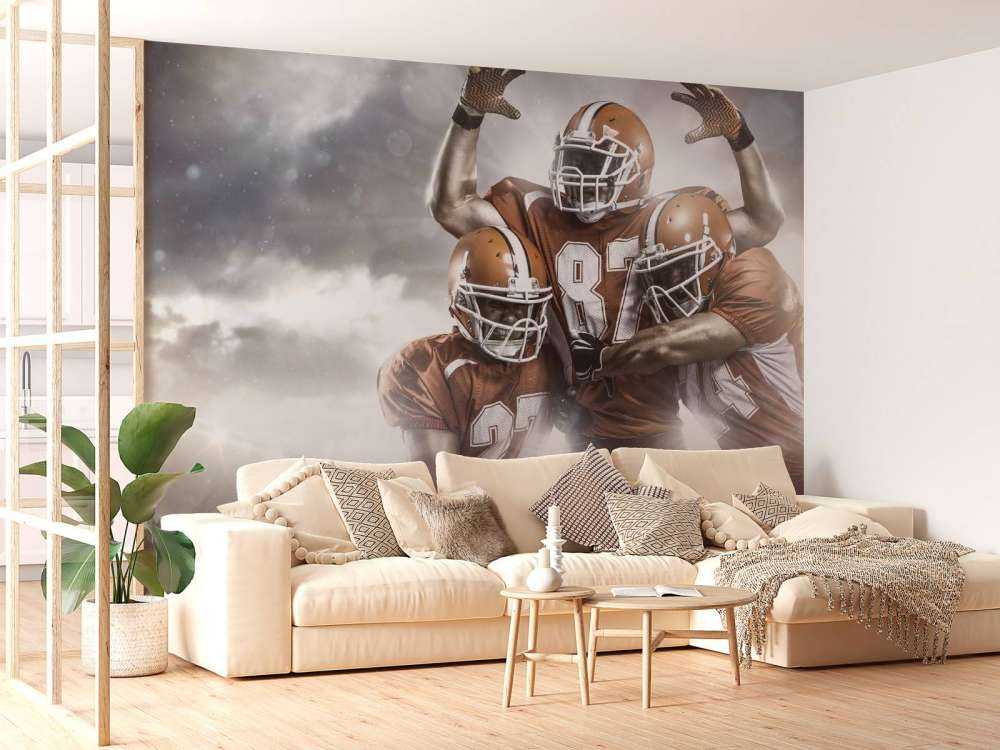 American Football spelers juichen