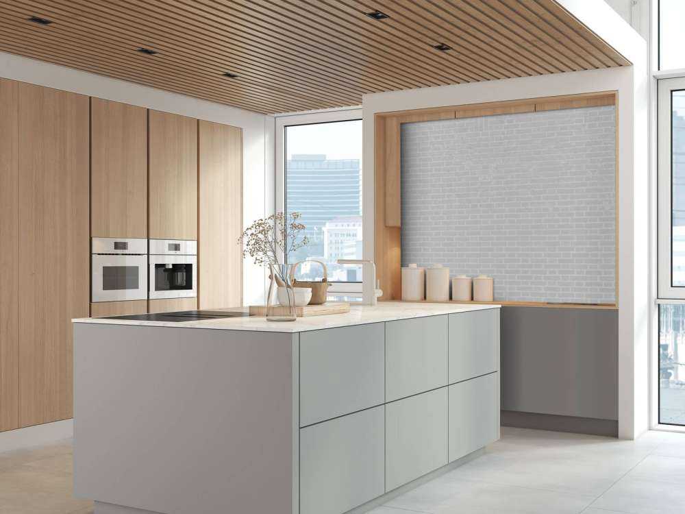 Witte bakstenen muur