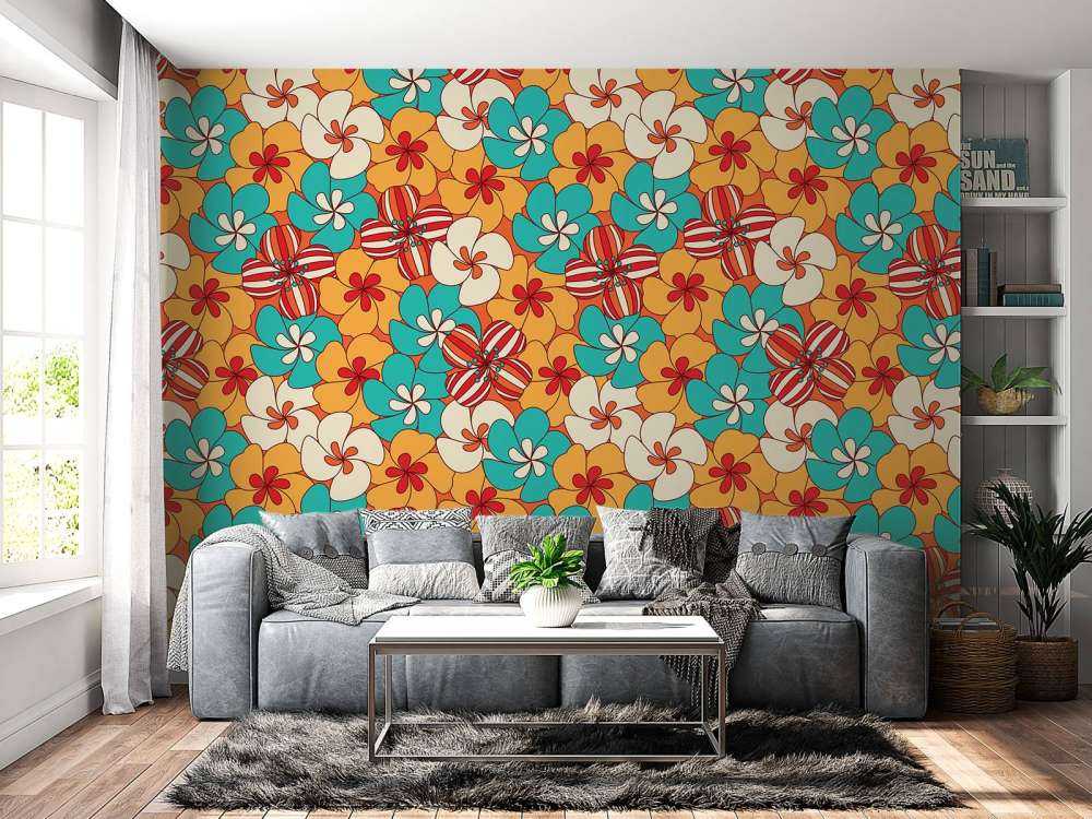 Kleurrijke vintage bloemen