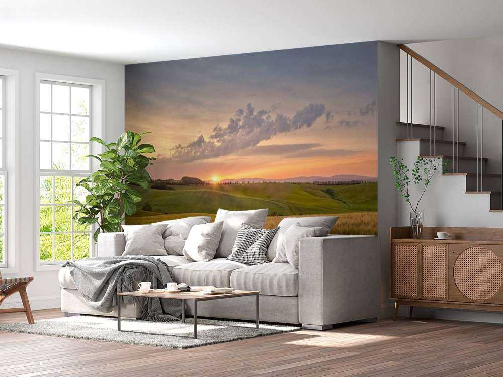 Zonsondergang in Italiaans landschap