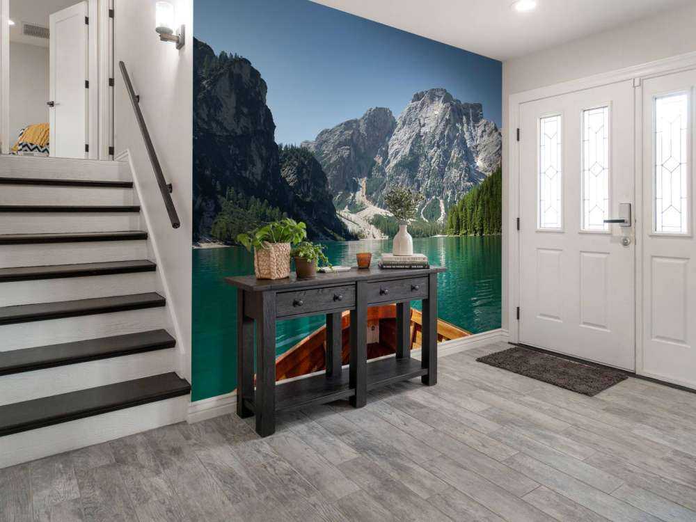 Lago di Braies vanuit een boot