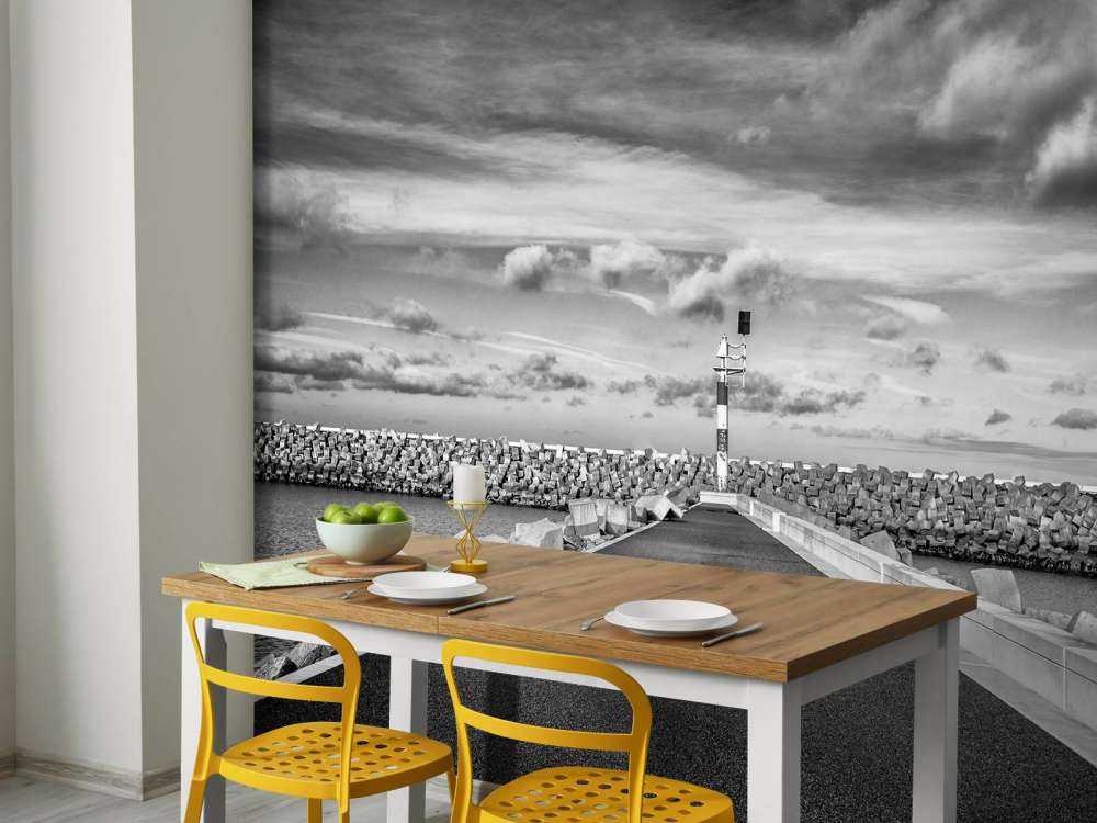 Kademuur van de jachthaven van Cadzand Bad 