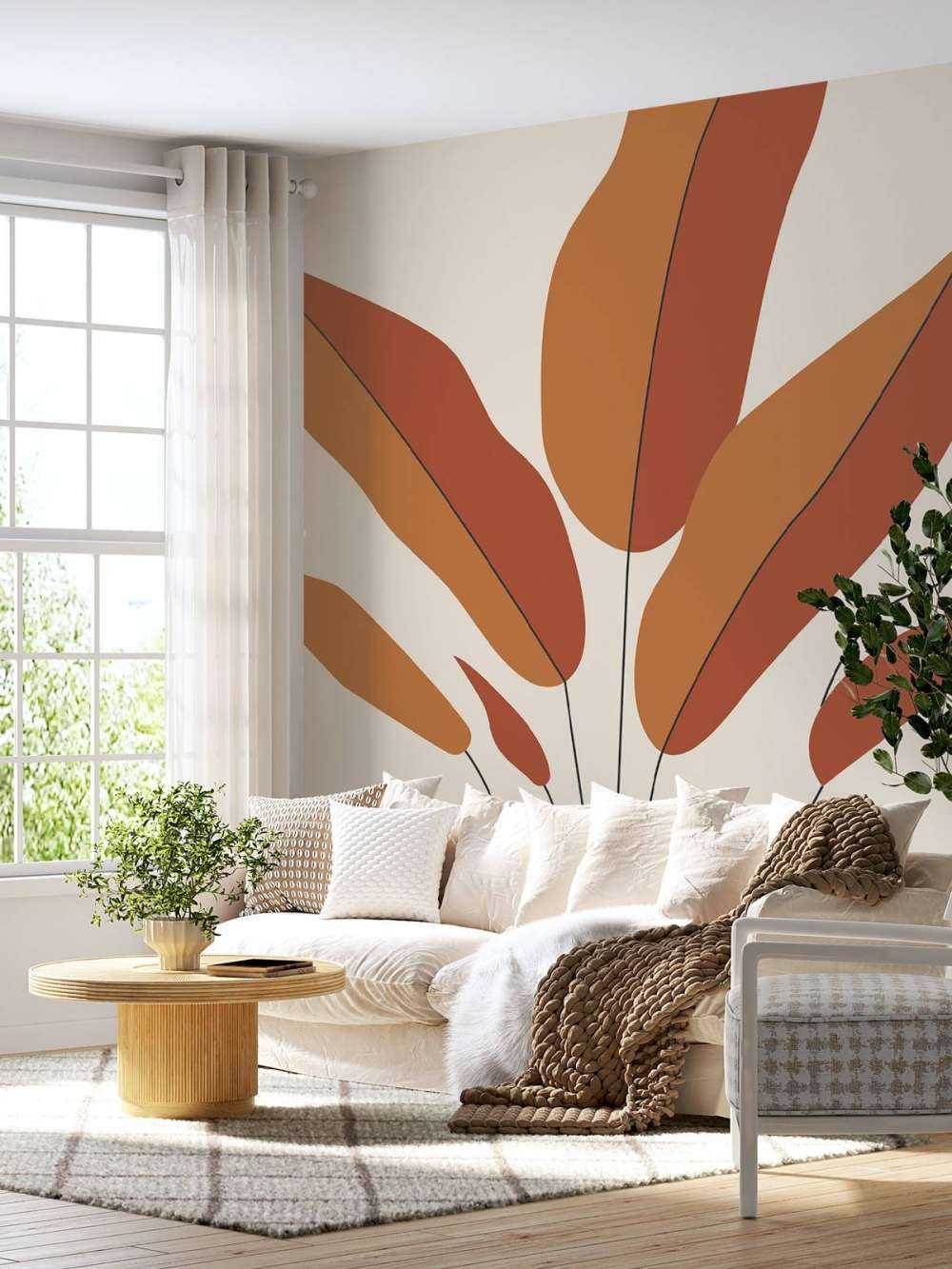 Minimalistische rode plant