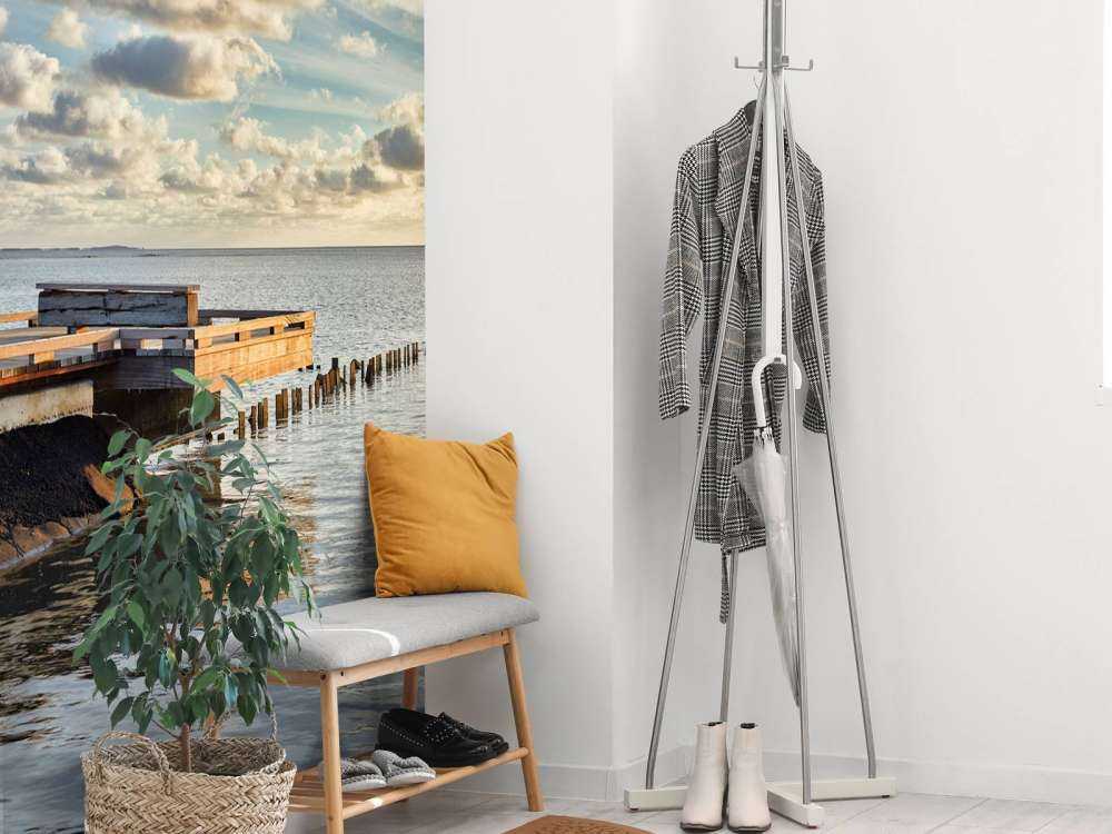 Steiger met mooie wolken