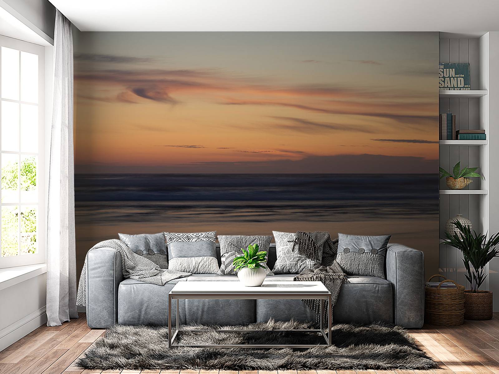 Zonsondergang aan de kust
