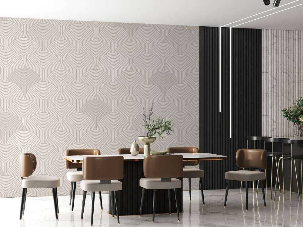 Boho Arches & Curves - neutral beige