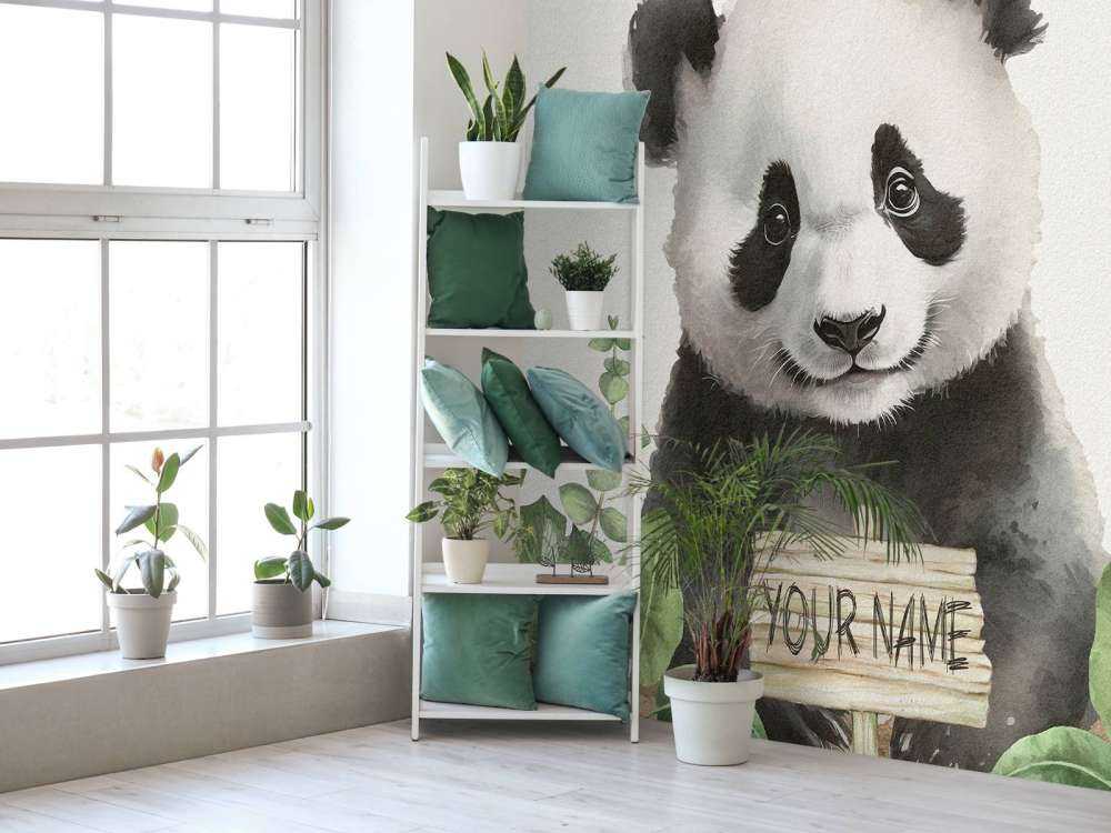 Baby panda in de jungle