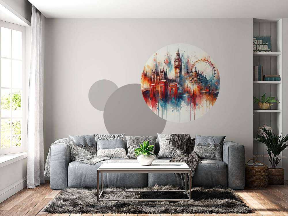 Watercolor London Skyline