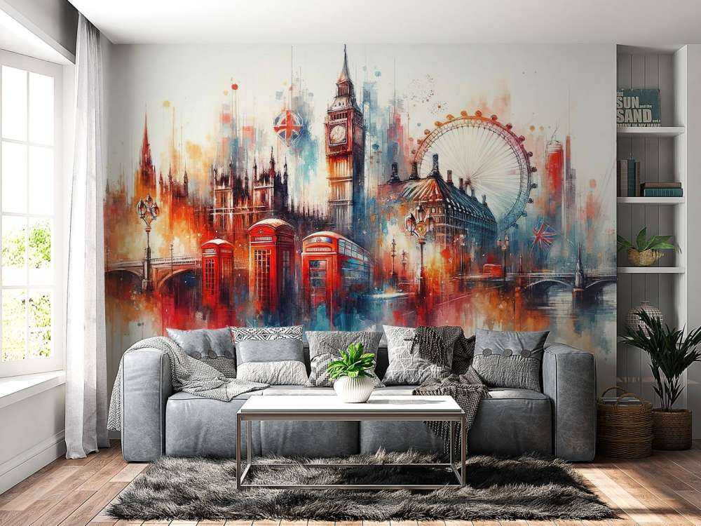 Watercolor London Skyline