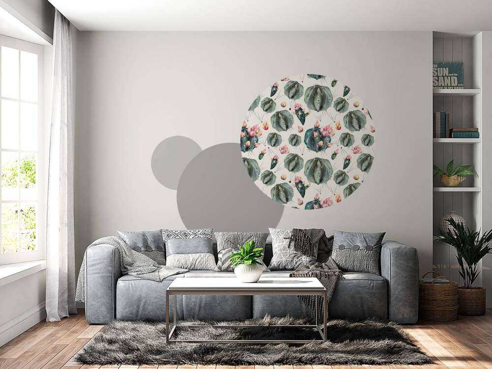 Cactussen met bloemen