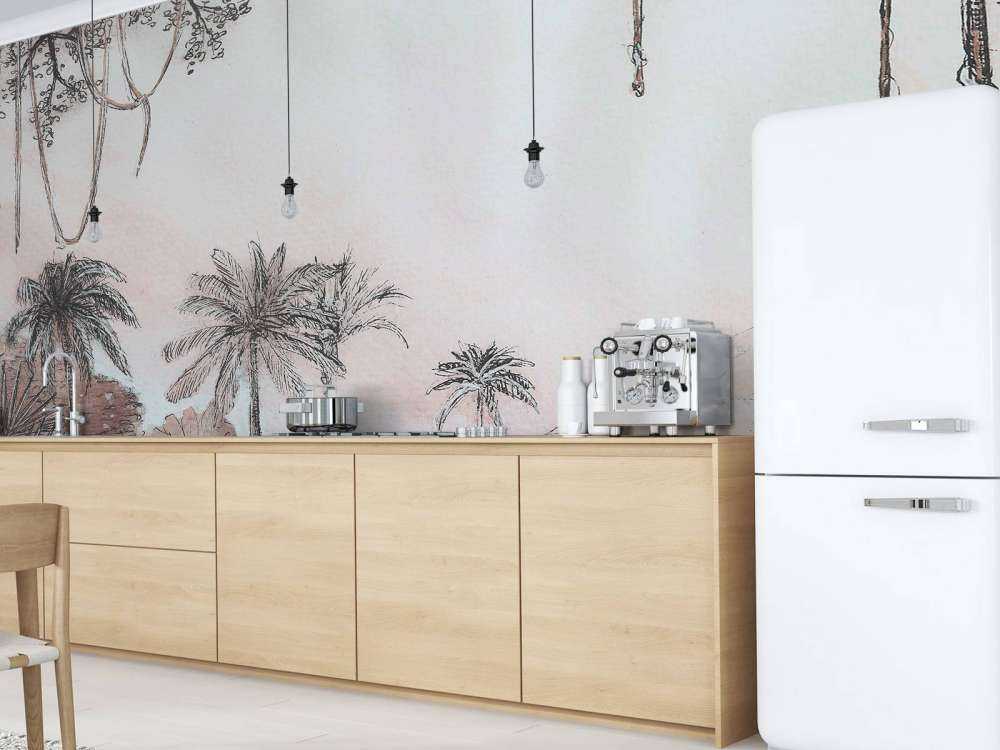 Palmenvallei in rozenlicht