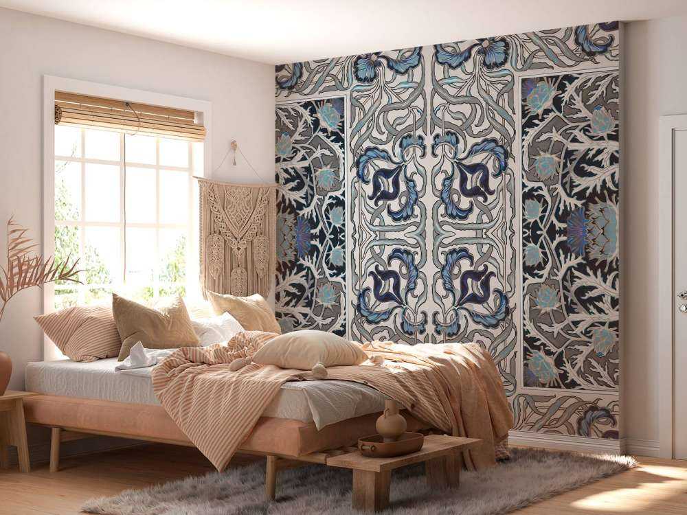 Ornamentale bloemen in art nouveau