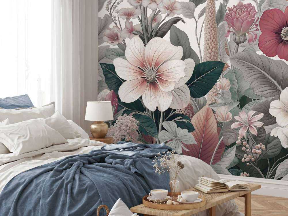 Artistieke bloemen in zachte aardetinten