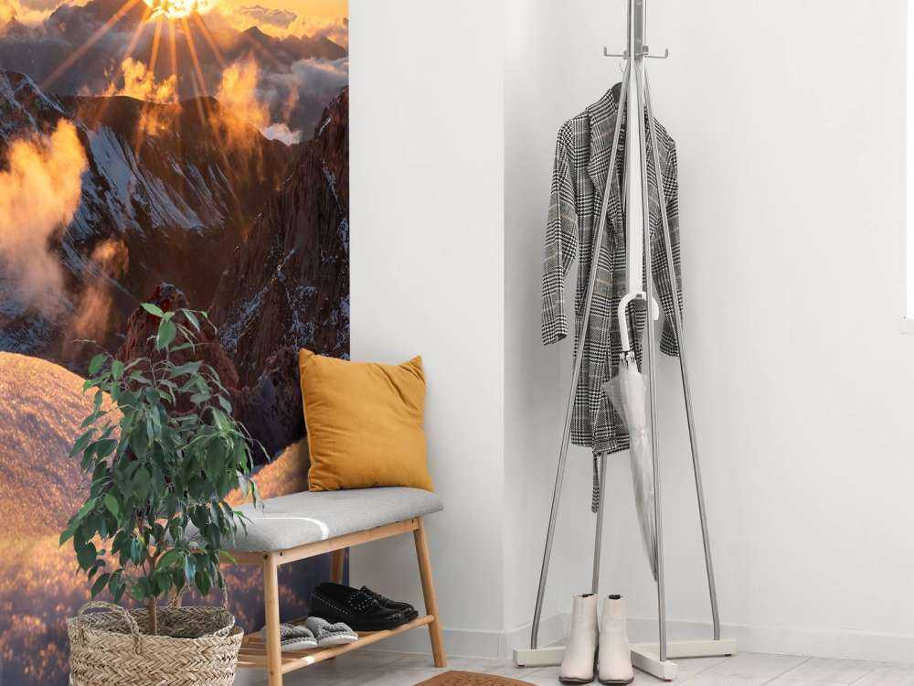 Avondlicht Over Wintergebergte