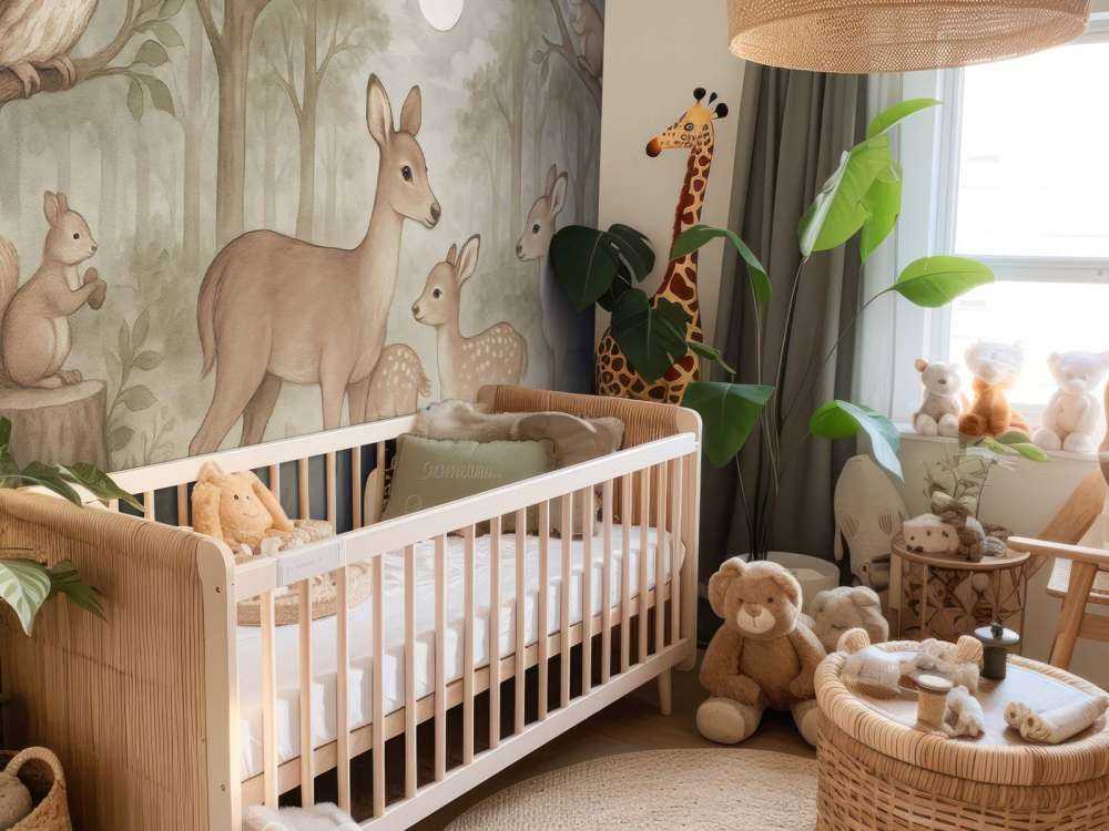 Bosdieren bij maanlicht