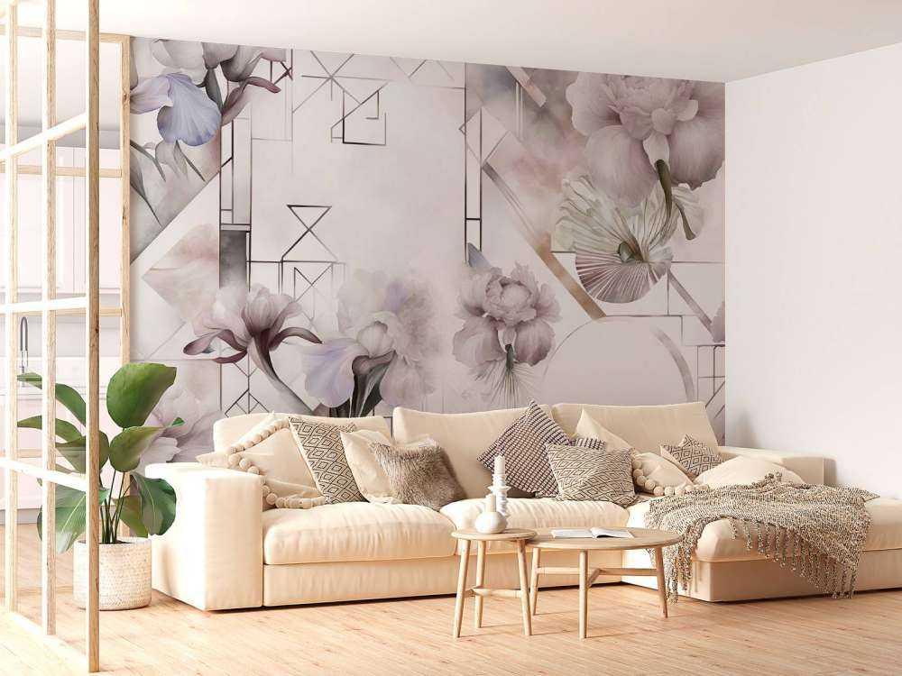 Watercolor Geometry Beige