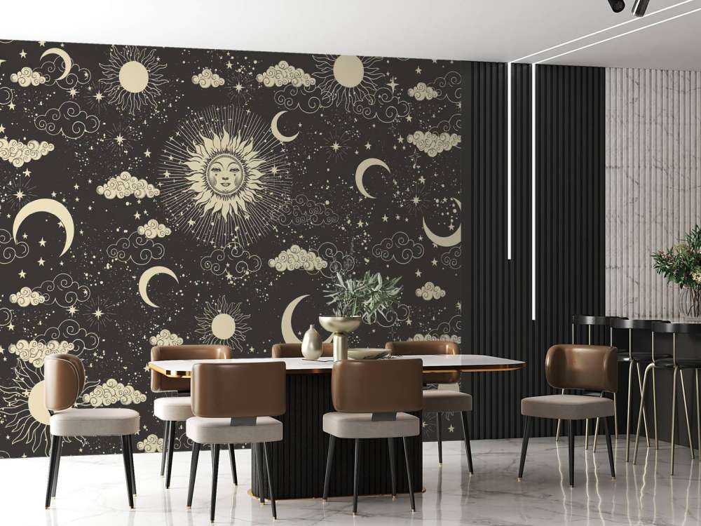 Hemelse nacht in vintage stijl