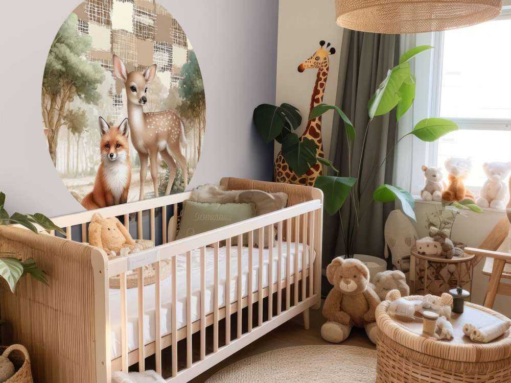 Bosdieren in warme tinten