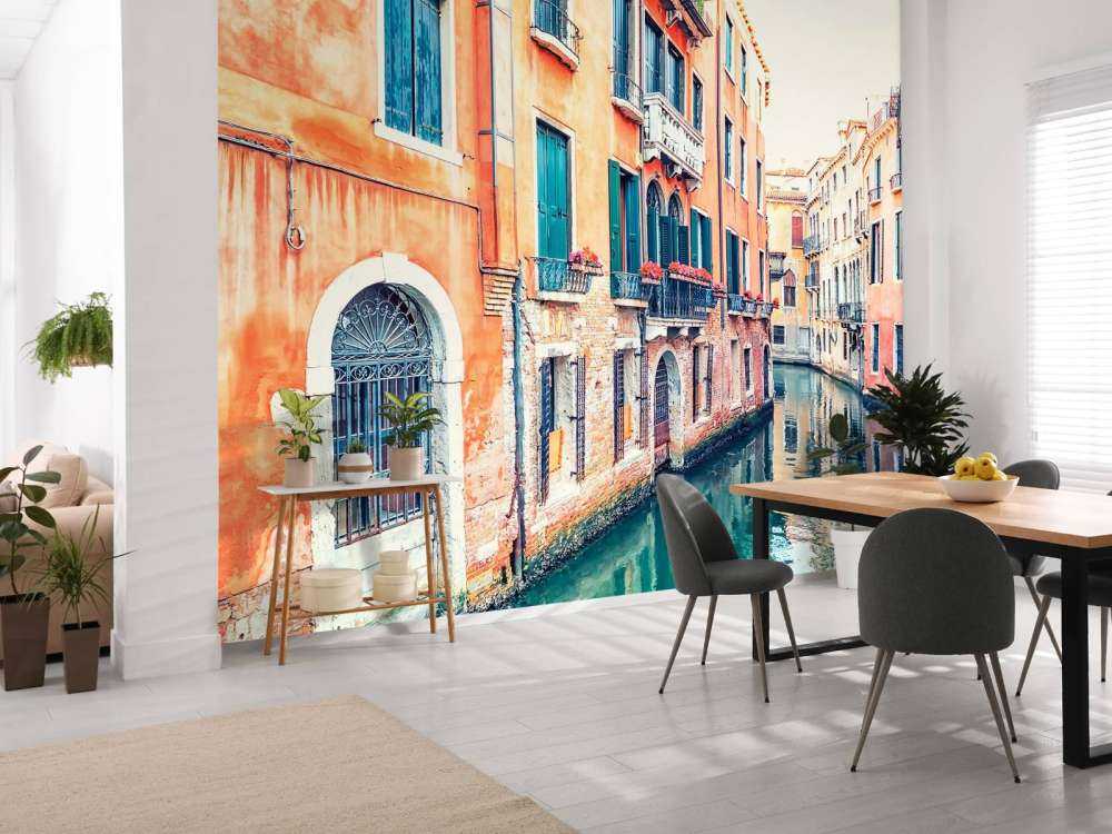 Warme gevels langs Venetiaanse gracht